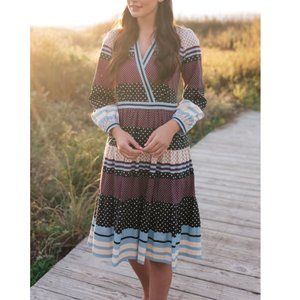 Gal Meets Glam Multicolor Long Sleeve Dress